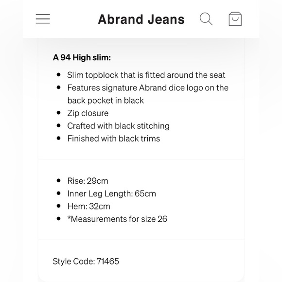 A Brand A94 High Slim Petite Vintage 90210 - Picture 7 of 7